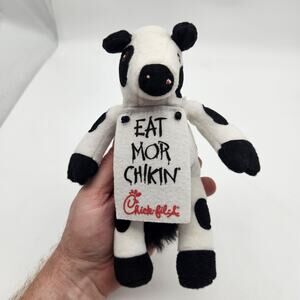 Vintage Chick-fil-A Eat Mor Chikin Cow Plush Toy Bean Bag Stuffed Animal 2005